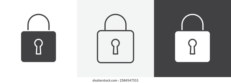 Lock icons graphics pack vectors.