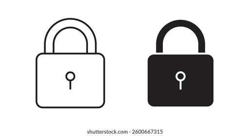 Lock icons graphics set vectors