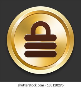 Lock Icons on Gold Button Collection