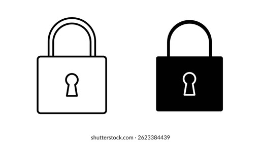 Lock icons on white background for web