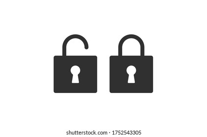 Lock icons, security symbol. Padlock pictogram