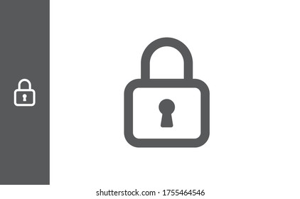 Lock icons, security symbol. Padlock pictogram
