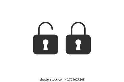 Lock icons, security symbol. Padlock pictogram