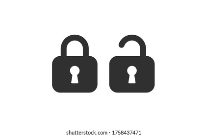 Lock icons, security symbol. Padlock pictogram
