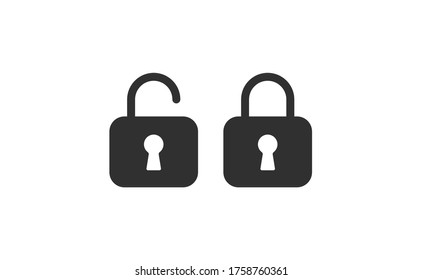 Lock icons, security symbol. Padlock pictogram