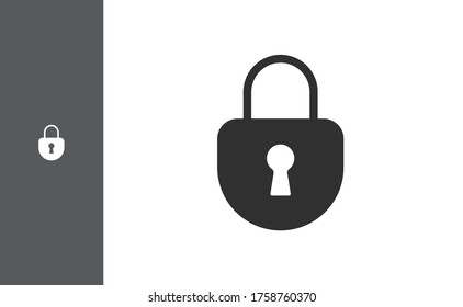 Lock icons, security symbol. Padlock pictogram