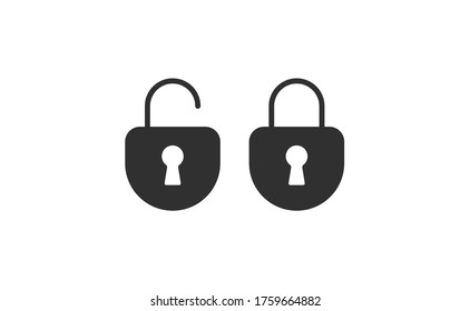 Lock icons, security symbol. Padlock pictogram