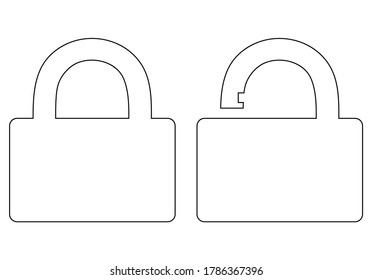 Lock icons. Security symbol for your website design, logo, application, UI. Vector illustration, icon / pictogram EPS10.