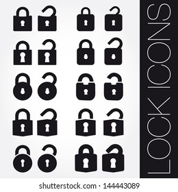 Lock icons set