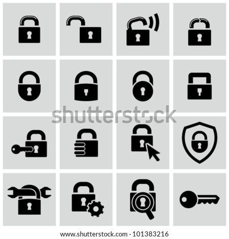 Lock icons set.