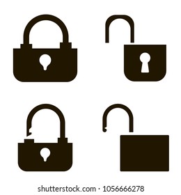 lock icons set. lock icons collections. sign design