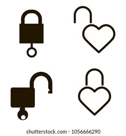 lock icons set. lock icons collections. sign design