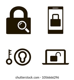 lock icons set. lock icons collections. sign design