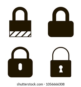lock icons set. lock icons collections. sign design