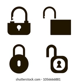 lock icons set. lock icons collections. sign design