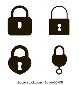 lock icons set. lock icons collections. sign design
