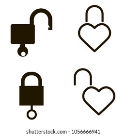 lock icons set. lock icons collections. sign design