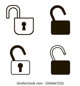 lock icons set. lock icons collections. sign design
