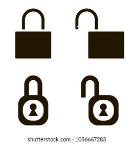 lock icons set. lock icons collections. sign design