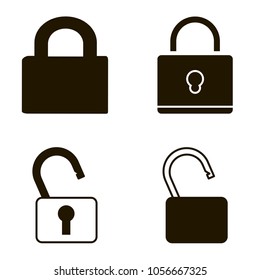 lock icons set. lock icons collections. sign design