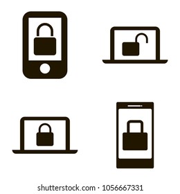 lock icons set. lock icons collections. sign design