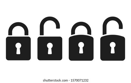 Lock icons set. Padlock icons set. Vector