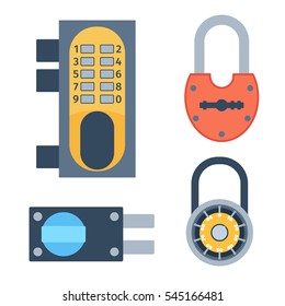 Lock icons set vector.