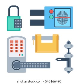 Lock icons set vector.