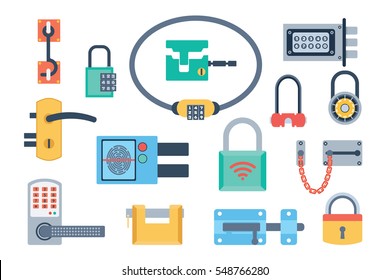 Lock icons set vector.