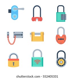 Lock icons set vector.