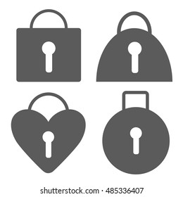 Lock icons set. Vector icons for your website or mobile application.