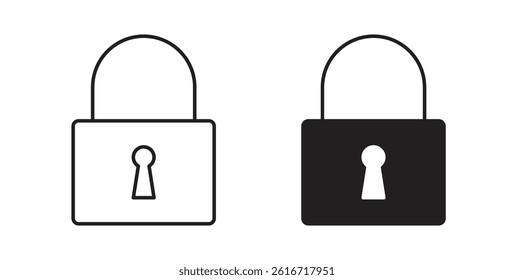 Lock icons set for website design