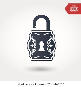 lock icons. A simple silhouette of the lock for the door 