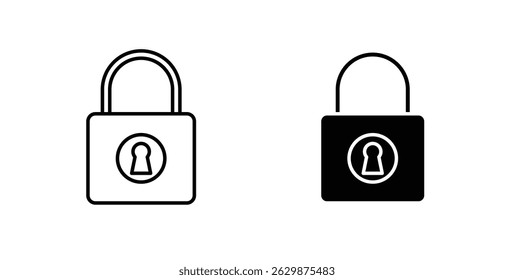 Lock icons solid and thin line.