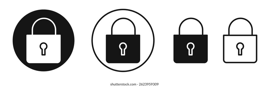 Lock icons. thin line vector icons