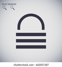lock icons, vector best flat icon, EPS