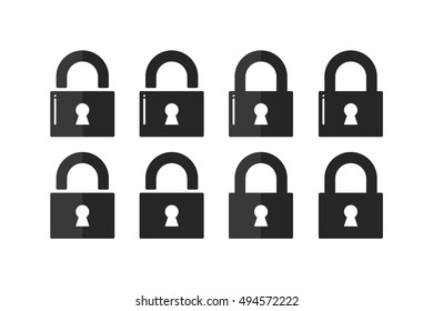 Lock Icons Vector Graphic 