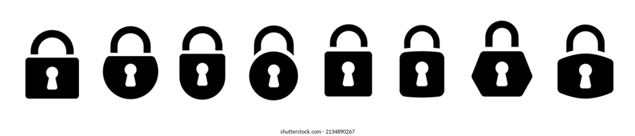 Lock icons vector image privacy