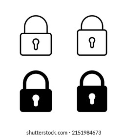 Bloquear el vector de iconos. Signo y símbolo de bloqueo. Icono de cifrado. Símbolo de seguridad