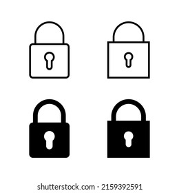Symbolvektorgrafik sperren. Vorhängeschild und Symbol. Verschlüsselungssymbol. Sicherheitszeichen