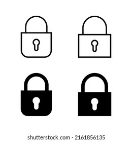 Lock icons vector. Padlock sign and symbol. Encryption icon. Security symbol