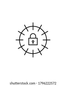 icono de bloqueo,icono de la mejor línea del vector.