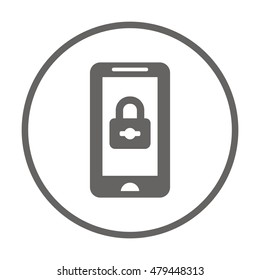 Lock  icon,vector.  Flat design.