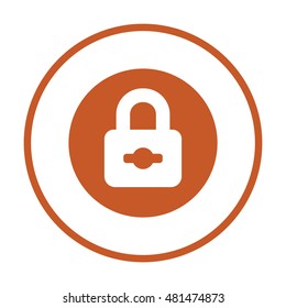 Lock icon,vector.  Flat design.