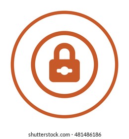 Lock  icon,vector. Flat design.