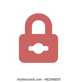 Lock icon,vector.  Flat design.