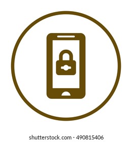 Lock  icon,vector.  Flat design.