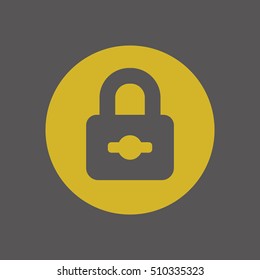 Lock icon,vector.  Flat design.