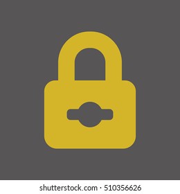 Lock icon,vector.  Flat design.