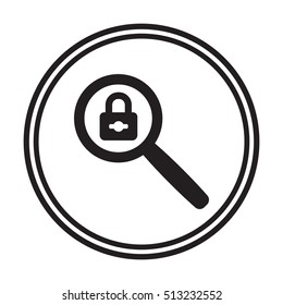 Lock  icon,vector.  Flat design.